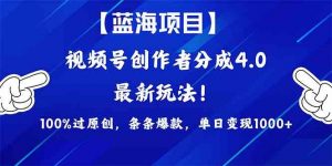 （9777期）2024蓝海项目视频号，最新方法， 100%过原创，条条爆款，单日变现1K+，…-Xiaobei云