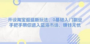 开设淘宝逛逛新玩法，0基础入门副业，手把手带你进入蓝海市场，赚钱无忧-Xiaobei云