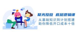 聚光投放底层逻辑课,从基础知识到计划搭建,助你降低开口成本十倍-Xiaobei云