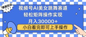 视频号蓝海赛道玩法，当天起号，拉爆流量收益，小白也能轻松月入30000+-Xiaobei云