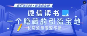 微信读书,一个隐藏的引流宝地,不为人知的小众打法,日引流300+精准创业粉,长尾流量源源不断-Xiaobei云