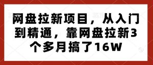 网盘拉新项目，从入门到精通，靠网盘拉新3个多月搞了16W-Xiaobei云