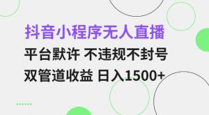抖音小程序无人直播 平台默许 不违规不封号 双管道收益 日入多张 小白也能轻松操作【仅揭秘】-Xiaobei云