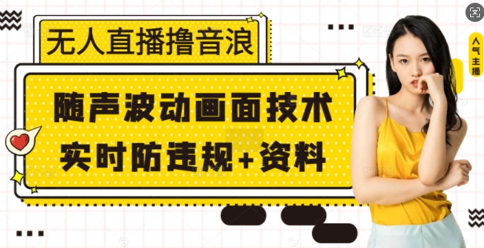 无人直播撸音浪+随声波动画面技术+实时防违规+资料【揭秘】-Xiaobei云