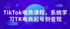 TikTok电商课程,系统学习TK电商起号到变现-Xiaobei云
