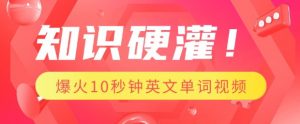 知识硬灌,1分钟教会你,利用AI制作爆火10秒钟记一个英文单词视频-Xiaobei云