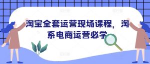 淘宝全套运营现场课程,淘系电商运营必学-Xiaobei云