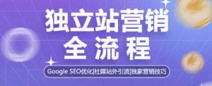 独立站营销全流程,Google SEO优化,社媒站外引流,独家营销技巧-Xiaobei云
