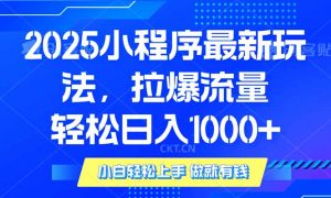 2025年小程序最新玩法，流量直接拉爆，单日稳定变现1000+-Xiaobei云