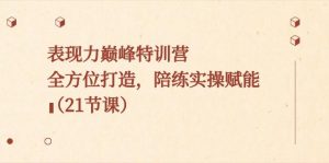 表现力巅峰特训营，全方位打造，陪练实操赋能（21节课）-Xiaobei云
