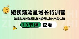 短视频流量增长特训营：流量认知+数据认知+起号认知+产品认知（10节课）-Xiaobei云