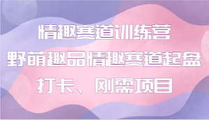 情趣赛道训练营 野萌趣品情趣赛道起盘打卡、刚需项目-Xiaobei云