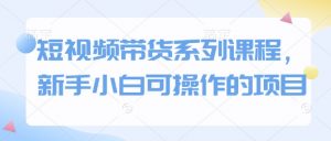 短视频带货系列课程,新手小白可操作的项目-Xiaobei云