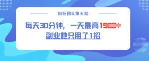 副业她只用了1招，每天30分钟，无脑二创，一天最高1.5k-Xiaobei云
