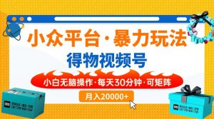 【得物】小众平台暴力玩法，一键搬运爆款视频，可矩阵，小白无脑操作，…-Xiaobei云