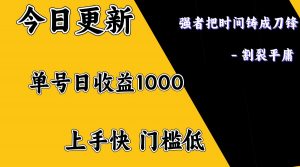 上手一天1000打底，正规项目，懒人勿扰-Xiaobei云