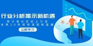 行业分析揭示新机遇,预计增长空间上万倍,未来20年或将造就新富豪-Xiaobei云