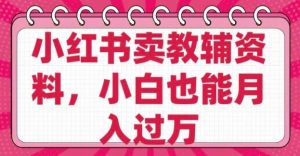 小红书卖教辅资料,0 成本,纯利润,售后成本极低,小白也能月入过W-Xiaobei云