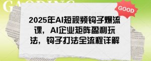 2025年AI短视频钩子爆流课,AI企业矩阵盈利玩法,钩子打法全流程详解-Xiaobei云