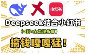 deepseek+小红书打造流量生产线实操课,0到1全流程拆解,搞钱嘎嘎猛-Xiaobei云