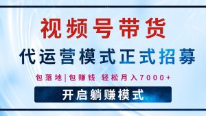【视频号代运营】全程托管计划招募,躺赚模式,单月轻松变现7000+-Xiaobei云