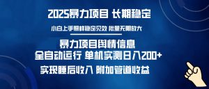暴力项目舆情信息：多平台全自动运行 单机日入200+ 实现睡后收入-Xiaobei云