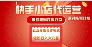 快手小店代运营,被动躺Z收益,收益五五分,单日稳定变现五张【揭秘】-Xiaobei云