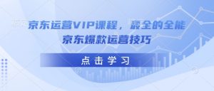 京东运营VIP课程，最全的全能京东爆款运营技巧-Xiaobei云