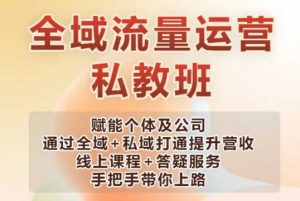 全域流量运营操盘课,赋能个体及公司通过全域+私域打通提升营收-Xiaobei云