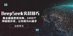 DeepSeek实战技巧:集合最强使用攻略,1000个神级提示词,让你成为AI高手-Xiaobei云