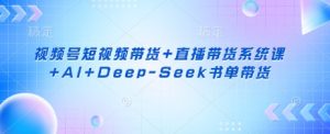视频号短视频带货+直播带货系统课+AI+Deep-Seek书单带货-Xiaobei云