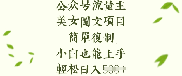 流量主长期收益项目，美女图片简单复制，小白也能上手，轻松日入5张-Xiaobei云