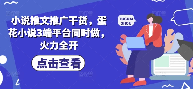 小说推文推广干货，蛋花小说3端平台同时做，火力全开-Xiaobei云
