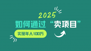 2025年如何通过“卖项目”实现年入100w-Xiaobei云