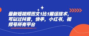最新短视频图文1比1搬运技术，可以过抖音，快手，小红书，视频号所有平台-Xiaobei云