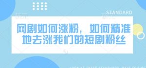 网剧如何涨粉，如何精准地去涨我们的短剧粉丝-Xiaobei云