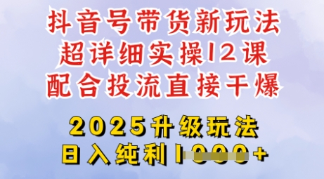 2025全新升级抖音带货玩法，一天纯利四位数，从剪辑到选品再到发布投流，超详细玩法揭秘-Xiaobei云