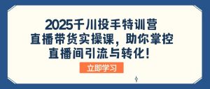 2025千川投手特训营：直播带货实操课，助你掌控直播间引流与转化！-Xiaobei云