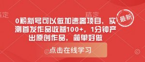 0粉新号可以做的加速器项目,实测首发作品收益100+,1分钟产出原创作品,简单好做-Xiaobei云