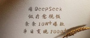 用DeepSeek做疗愈视频,条条10W+爆款,单日变现多张-Xiaobei云