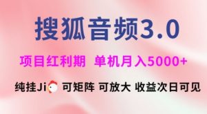搜狐音频挂ji3.0.可矩阵可放大，独家技术，稳定月入5000+【揭秘】-Xiaobei云