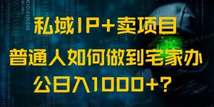 私域IP+卖项目，普通人如何做到宅家办公实现日入1000+-Xiaobei云