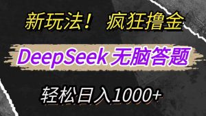 新玩法！利用DeepSeek，复制粘贴，无脑简单答题，疯狂撸新平台收益，轻…-Xiaobei云