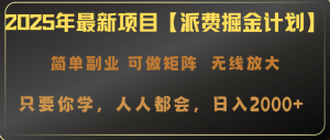 2025年最新项目【派费掘金计划】操作简单，日入2000+-Xiaobei云