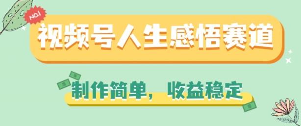 视频号人生感悟赛道，制作简单，收益稳定【揭秘】-Xiaobei云