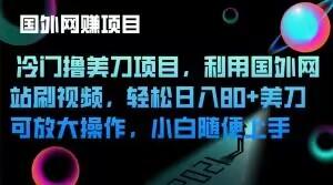 冷门撸美刀项目，利用国外网站刷视频，轻松日入80+美刀，可放大操作，小白随便上手-Xiaobei云