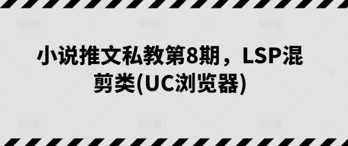 小说推文私教第8期，LSP混剪类(UC浏览器)-Xiaobei云