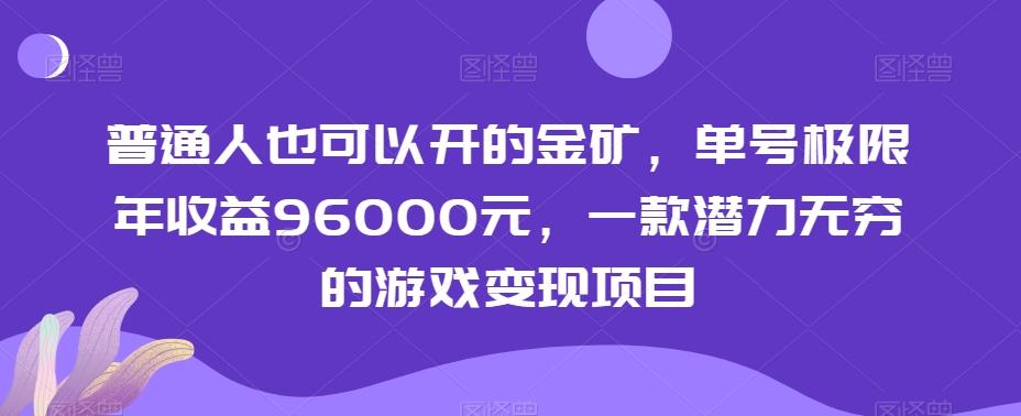 普通人也可以开的金矿，单号极限年收益96000元，一款潜力无穷的游戏变现项目【揭秘】-Xiaobei云