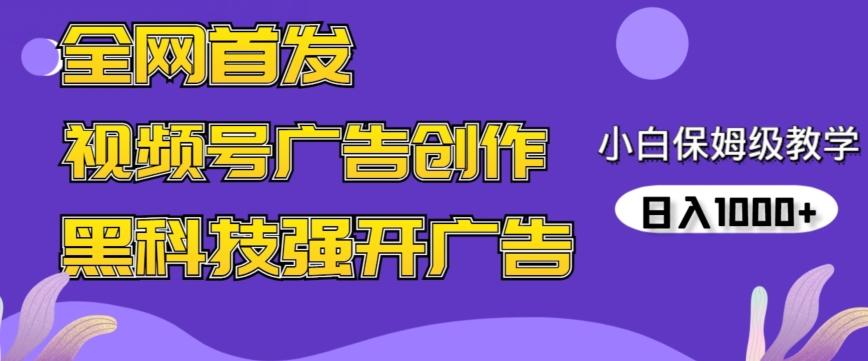 全网首发蝴蝶号广告创作，用AI做视频，黑科技强开广告，小白跟着做，日入1000+【揭秘】-Xiaobei云
