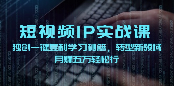 短视频IP实战课，独创一键复制学习秘籍，转战新领域，月赚五万轻松行-Xiaobei云